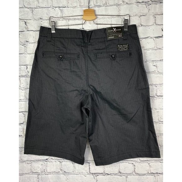 Mens Marc Ecko Chino Shorts Cut & Sew Deadly Threads Charcoal Sz 32 NEW W/ TAGS - Picture 2 of 11